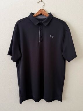 Under Armour Black Men's Short-Sleeve Polo - Heatgear